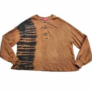 n:PHILANTHROPY Brown and Black Tie-Dye Sweater